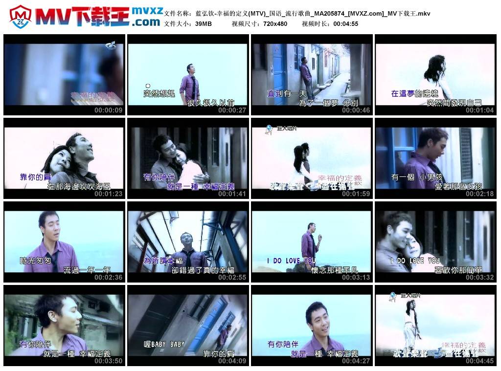 蓝弘钦-幸福的定义(MTV)_国语_流行歌曲_MA205874